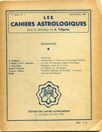 Обложка "Les Cahiers Astrologiques"